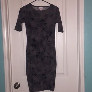 Gray and black dress